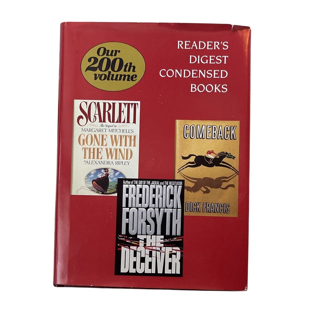 Reader's Digest Condensed Books Volume 2 1992 Scarlett 200th Volume Hardcover